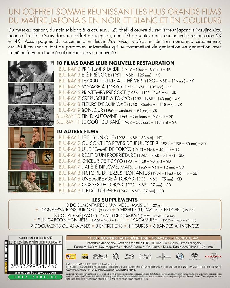 Amazon.co.jp: Coffret OZU en 20 Films - 11 Bluray [Blu-ray] : 本